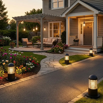 Outdoor Pillar Light E27 IP54 – Garden Bollard, Black - photo 5
