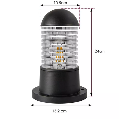 Outdoor Pillar Light E27 IP54 – Garden Bollard, Black - photo 7
