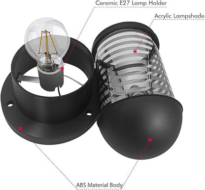 Outdoor Pillar Light E27 IP54 – Garden Bollard, Black - photo 8