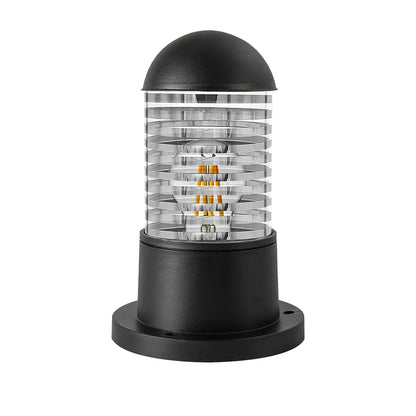 Outdoor Pillar Light E27 IP54 – Garden Bollard, Black - Black, Single, Without Bulb
