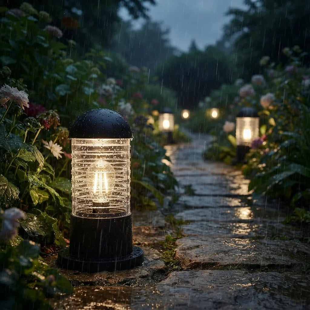 Outdoor Pillar Light E27 IP54 – Garden Bollard, Black
