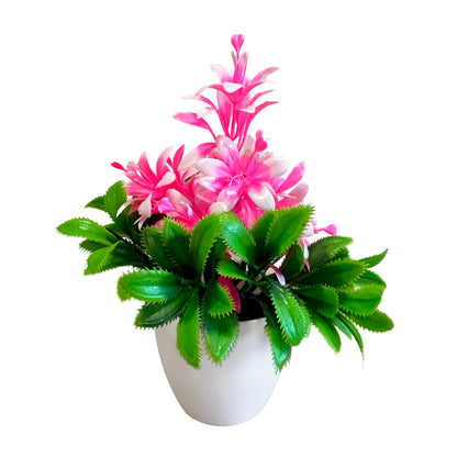 Artificial Flowers in White Pots – 20 cm, Pack of 2 or 3, Assorted Colours - photo 11