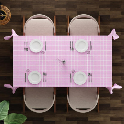 Grid Check Tablecloth – White & Black or Pink & White, 3 Sizes - photo 5