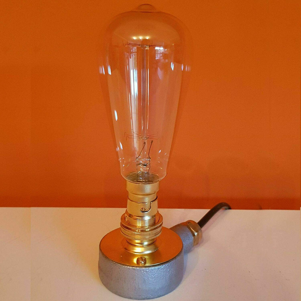Retro Pipe Desk Lamp with In-Line Dimmer Switch B22 - photo 3