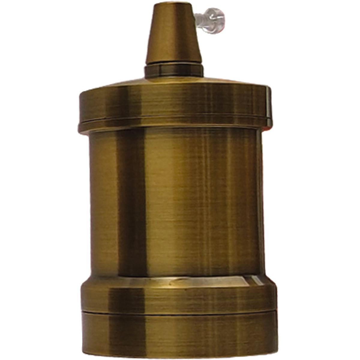 Retro E27 Lamp Holder – IP20, 6 Metal Finishes - Yellow Brass, Standard, Single