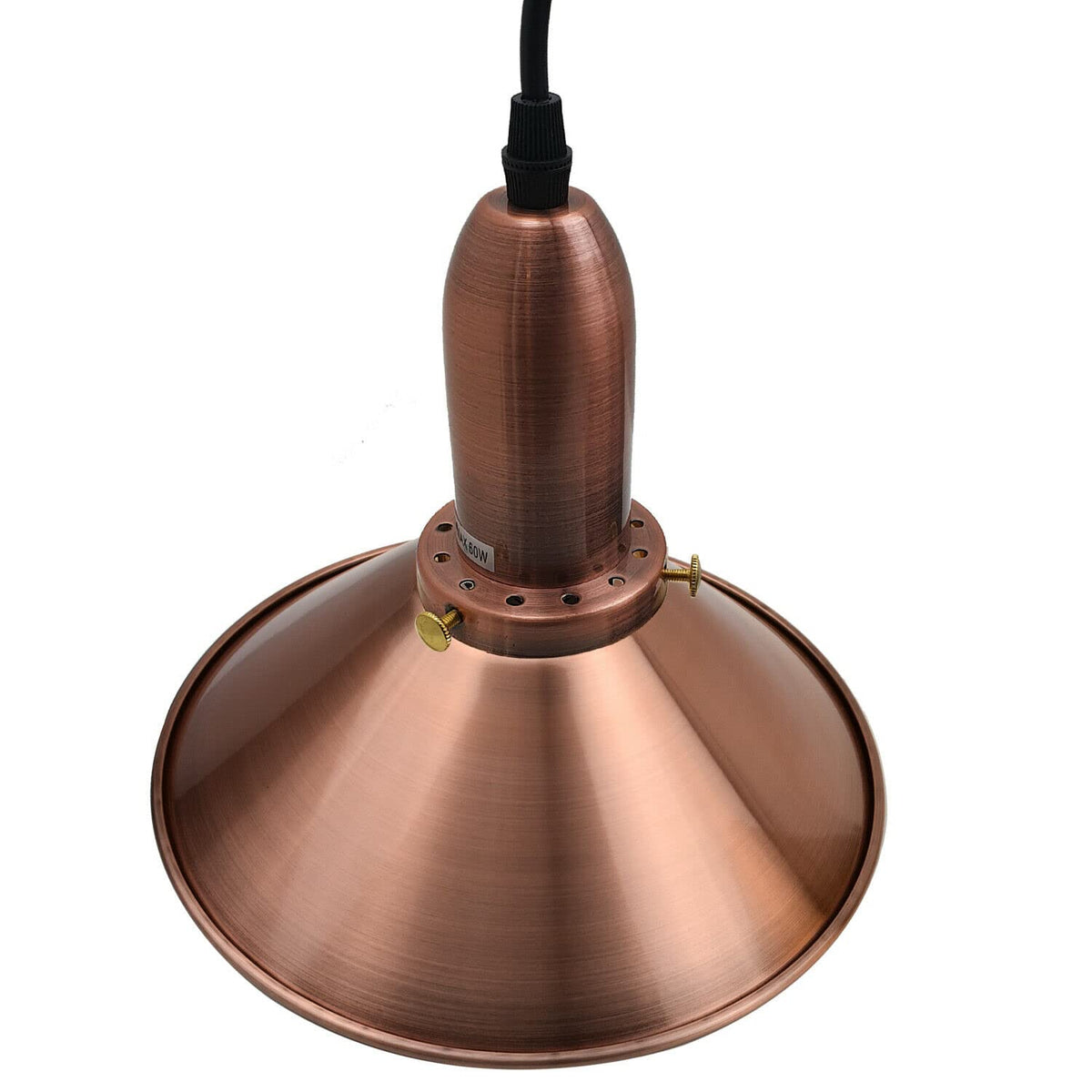 Pendant Light – Copper Cone, Amber Glass Bell or Black & Gold Dome - photo 4