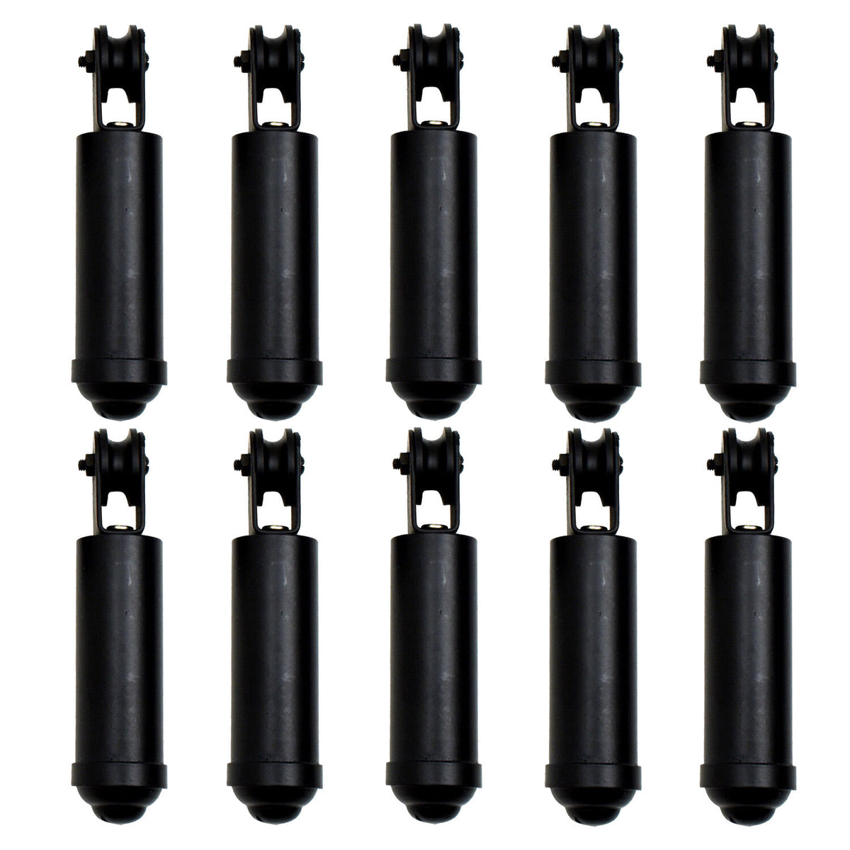 Industrial Pulley Weight for Pendant Cables – Black - Standard, Black, Pack of 10