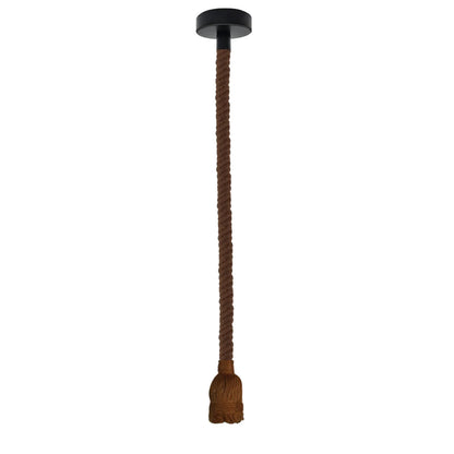 Hemp Rope Pendant Light – Red or Brown, Single or Packs, E27 - Without Bulb, Brown, Single