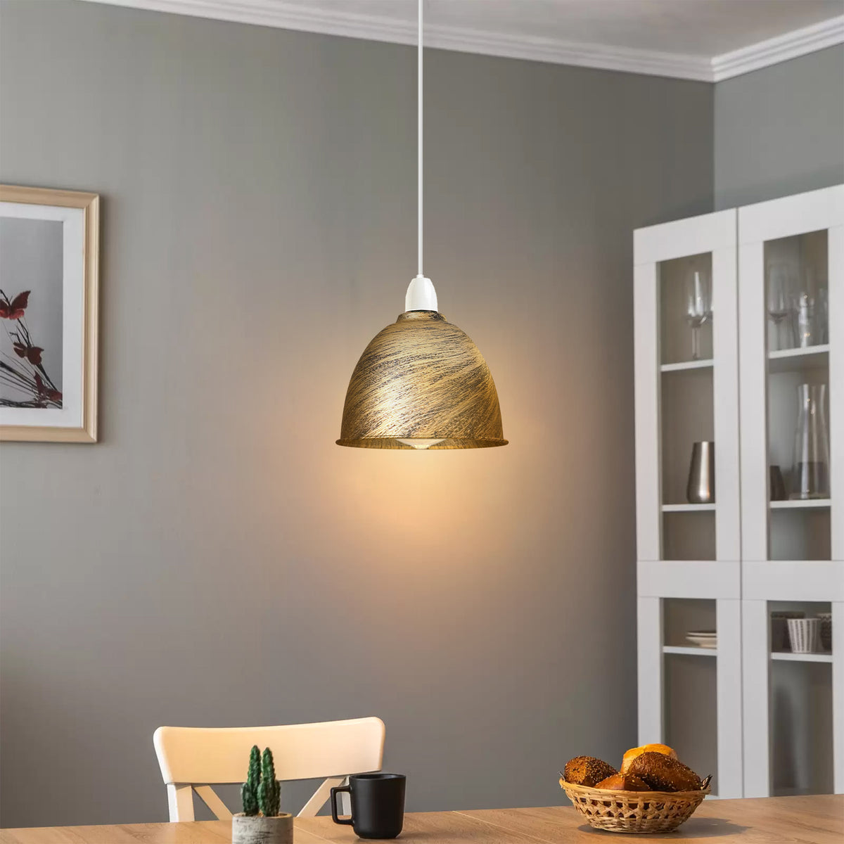 Retro Dome Lamp Shade 15-18 cm – Easy Fit, 15 Colours - photo 11