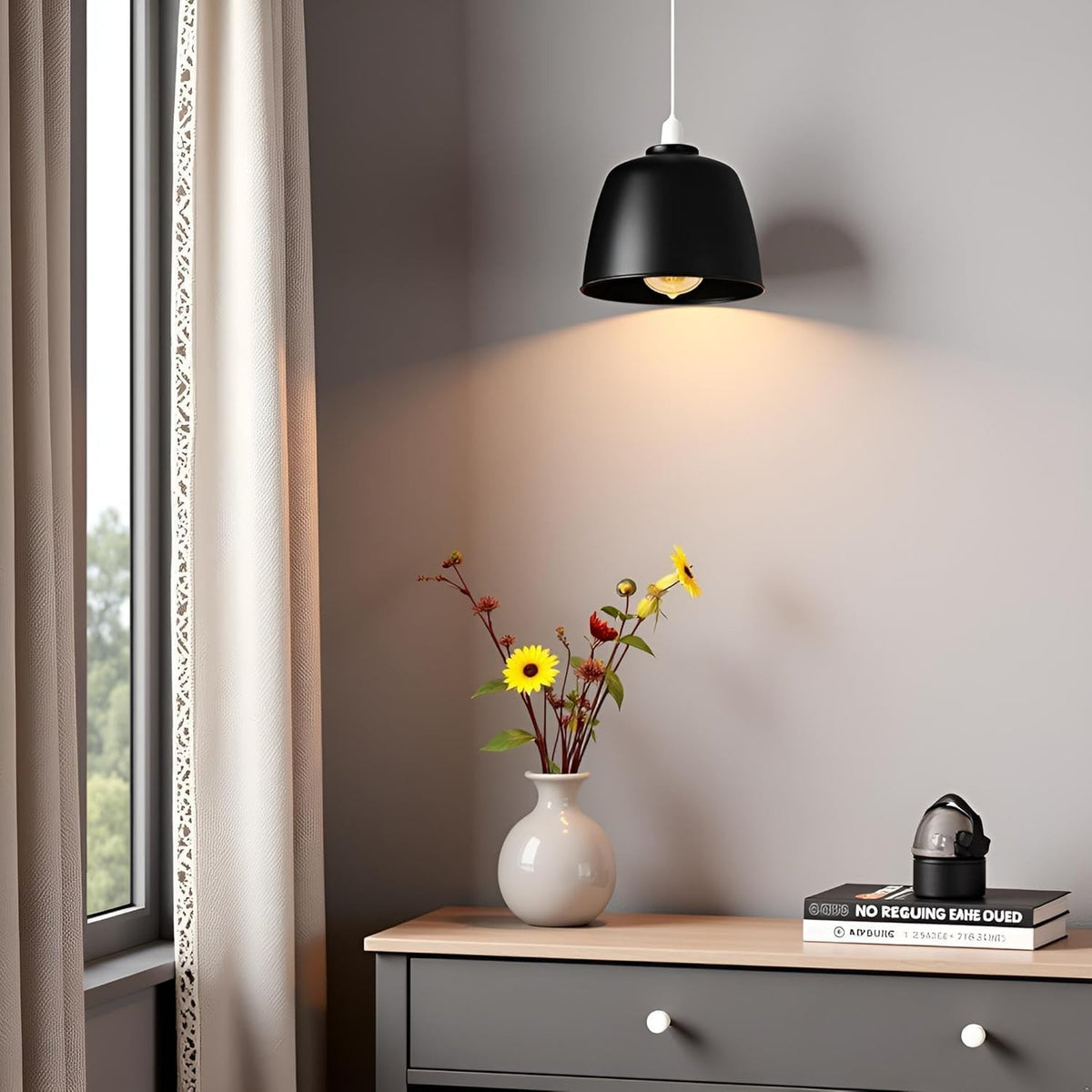 Retro Dome Lamp Shade 15-18 cm – Easy Fit, 15 Colours - photo 17