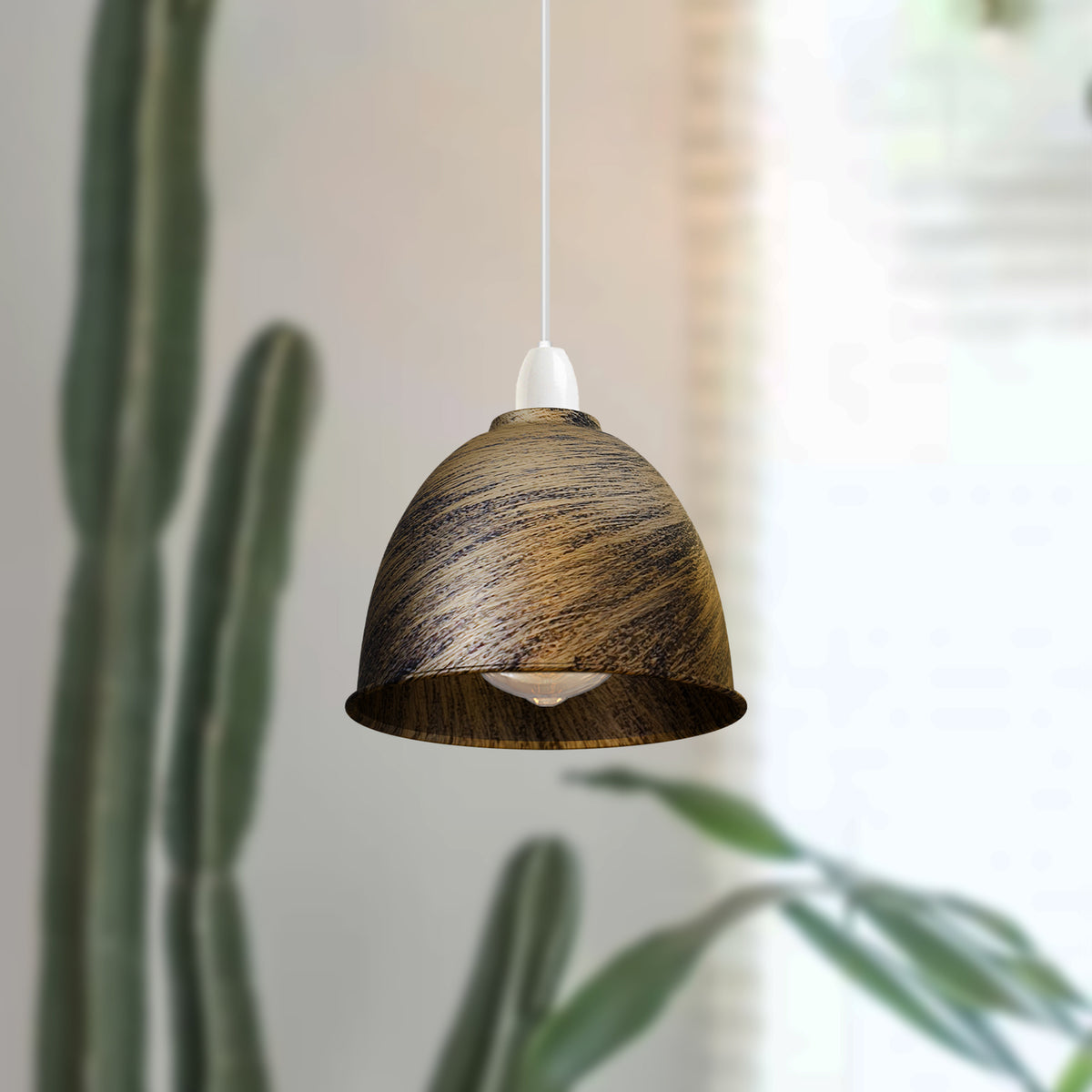 Retro Dome Lamp Shade 15-18 cm – Easy Fit, 15 Colours - photo 2