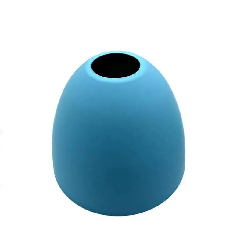 Retro Dome Lamp Shade 15-18 cm – Easy Fit, 15 Colours - Blue, 15 cm with Reducer Ring, Single
