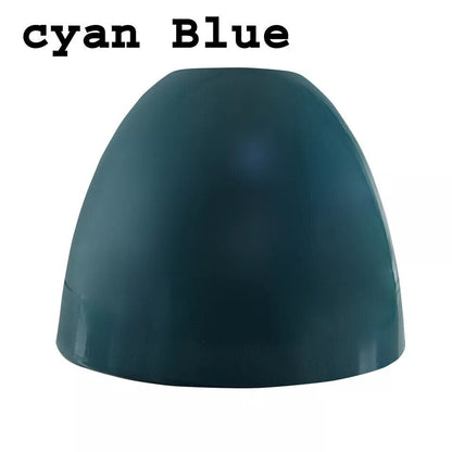 Retro Dome Lamp Shade 15-18 cm – Easy Fit, 15 Colours - Cyan Blue, 15 cm with Reducer Ring, Single