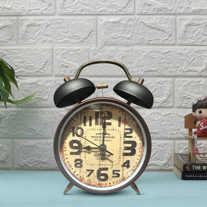 Retro Twin Bell Alarm Clock – Loud Bell, 10 cm, 5 Dial Designs - photo 4