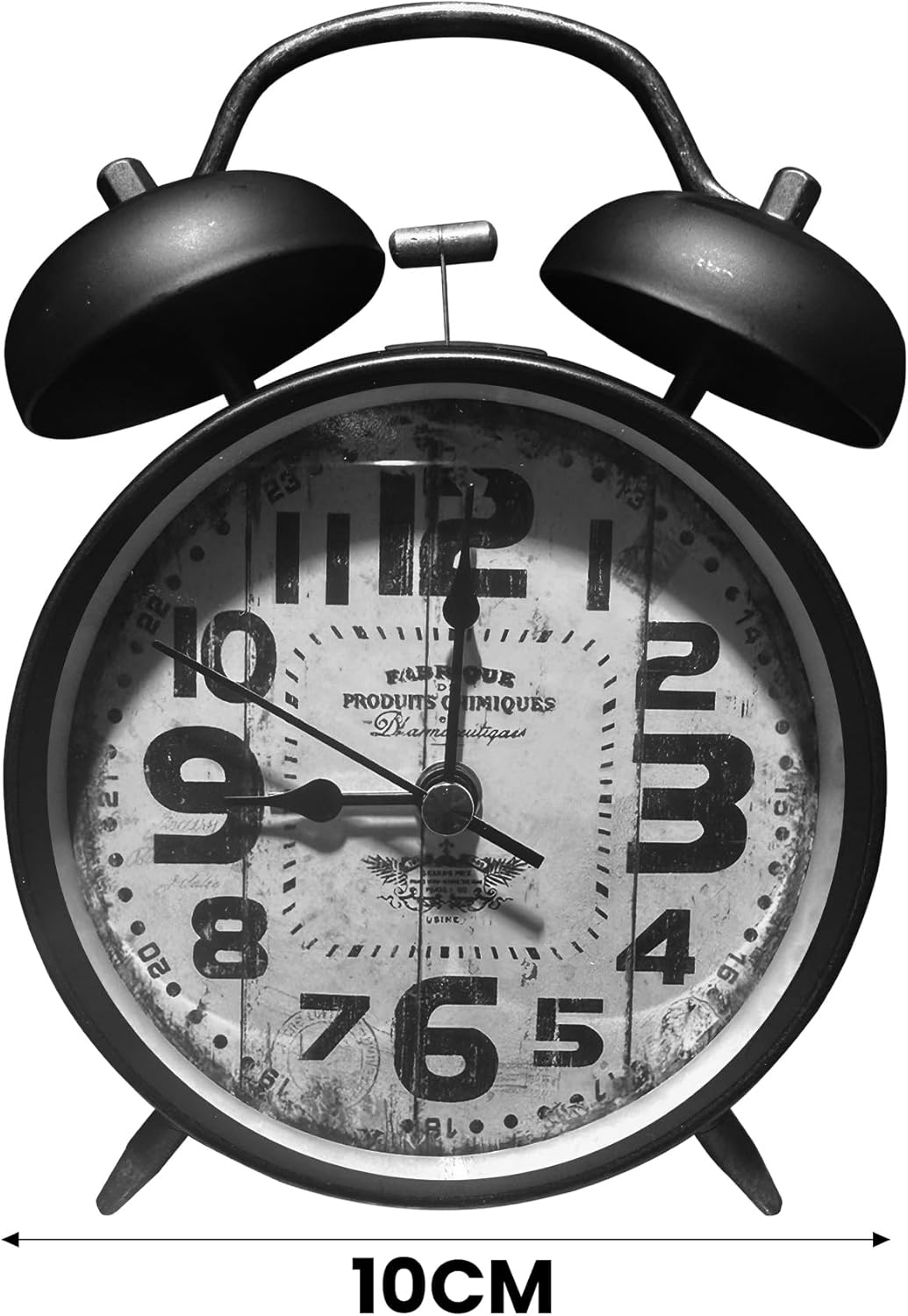 Retro Twin Bell Alarm Clock – Loud Bell, 10 cm, 5 Dial Designs - photo 9