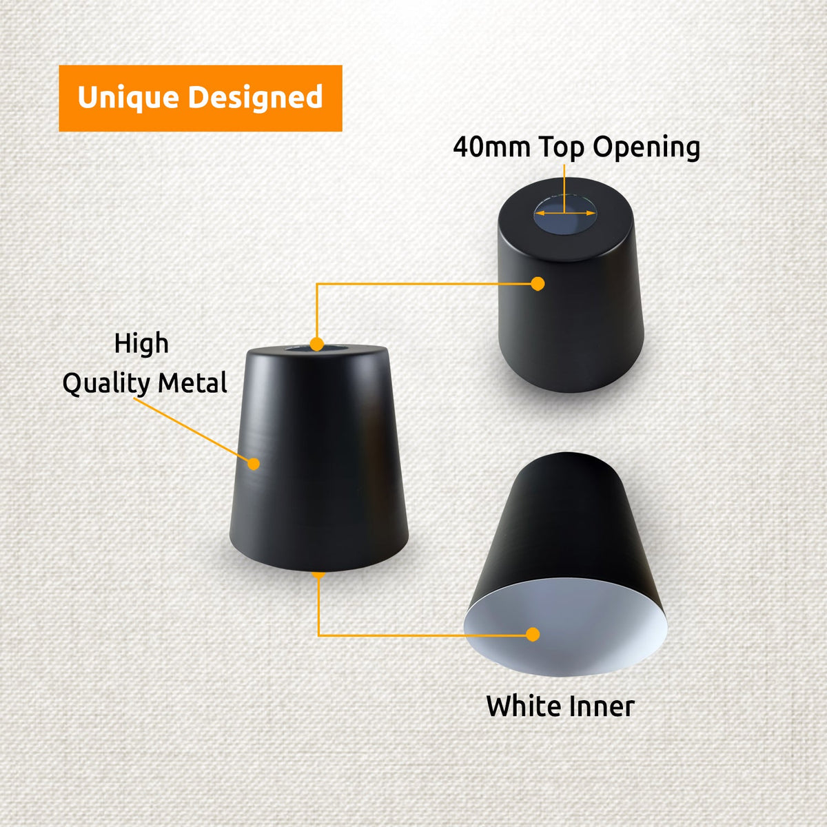 Small Cone Lamp Shade 15 cm – Easy Fit, 10 Colours - photo 9