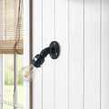 Water Pipe Wall Light Holder – Black, E27, Wall or Ceiling