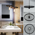 Wagon Wheel Pendant Light – 30 cm, E27, 5 Finishes