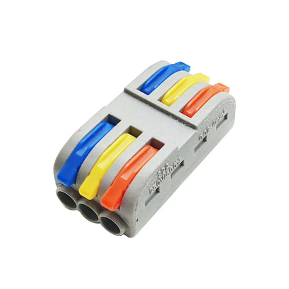 Lever Wire Connectors & Splitters – 2 Way, 3 Way, 2-in-6 & 3-in-9 - Pack of 5, 3 Way