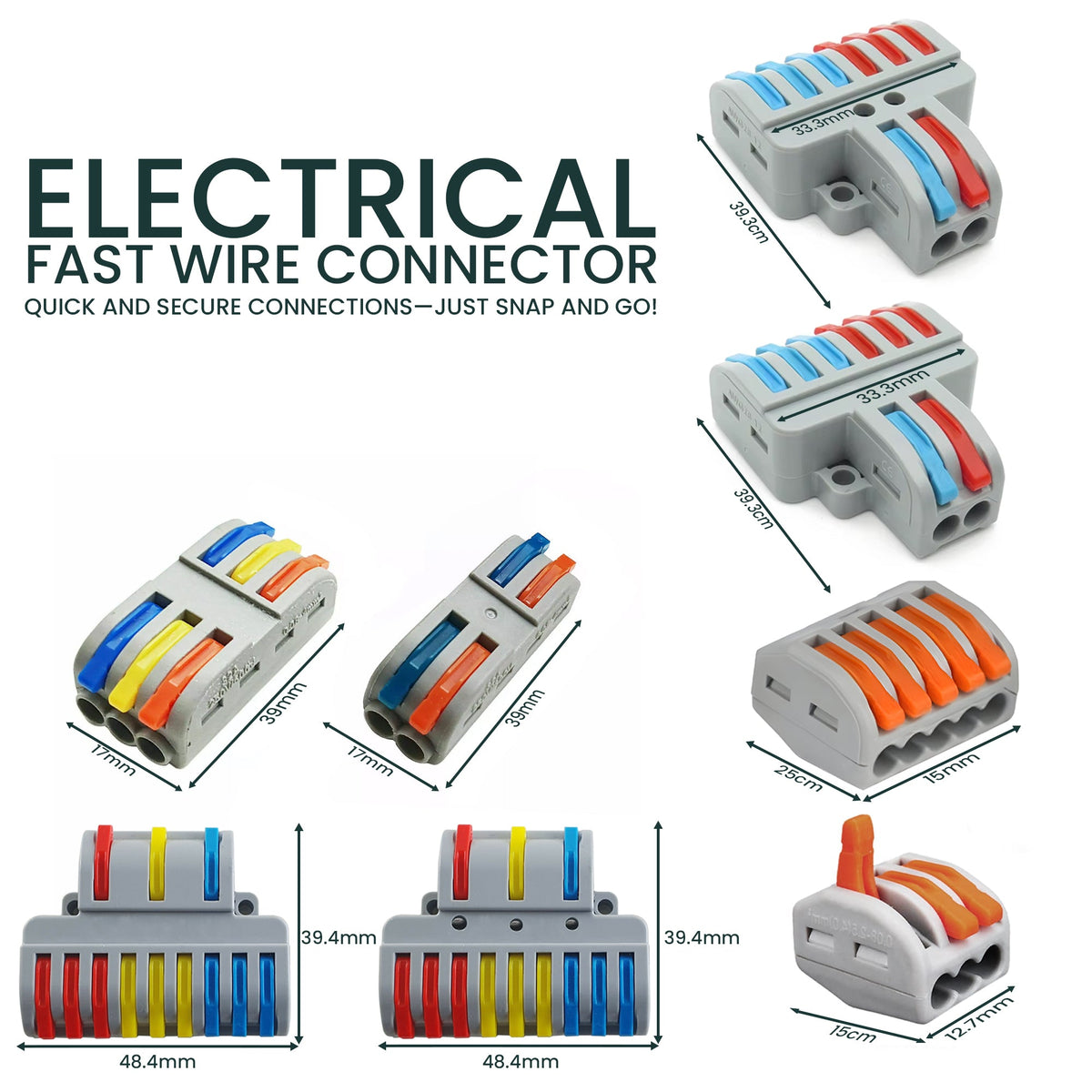 Lever Wire Connectors & Splitters – 2 Way, 3 Way, 2-in-6 & 3-in-9 - photo 2
