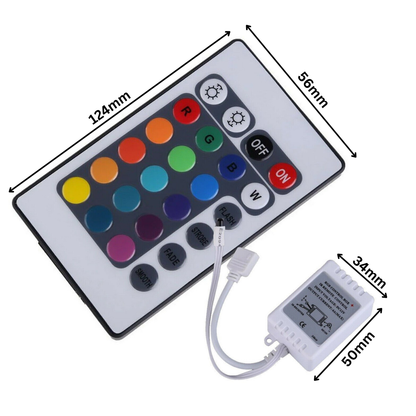 RGB LED Strip Controller 12V with 24-Key IR Remote - photo 4