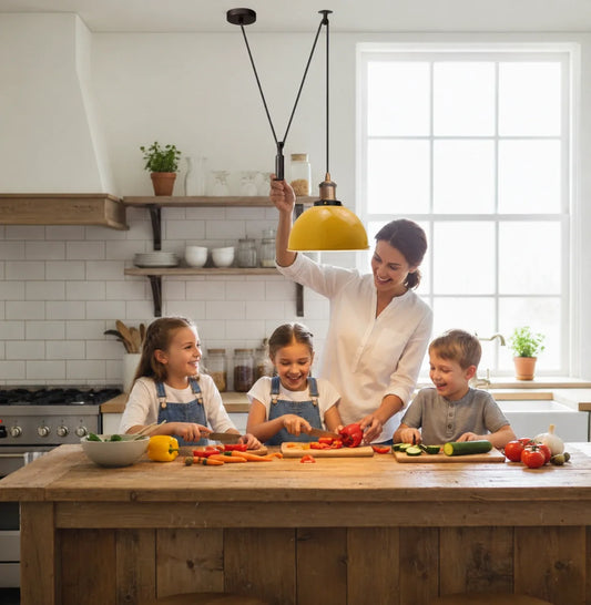 Swag or Pulley Pendant Light – 2 m Cable, Hook or Rise & Fall Dome, E27