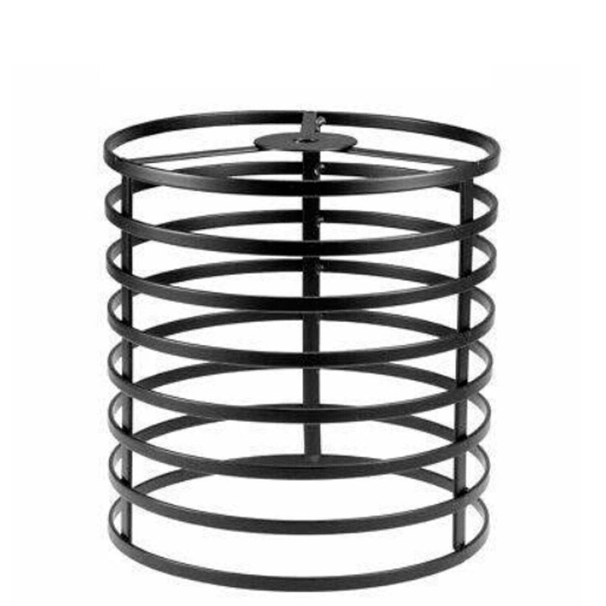 Spiral Wire Cage Lamp Shade – Black or Rose Gold, 16 cm - Standard, Black, Single