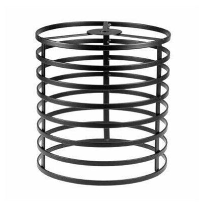 Spiral Wire Cage Lamp Shade – Black or Rose Gold, 16 cm - with Reducer Ring, Black, Single