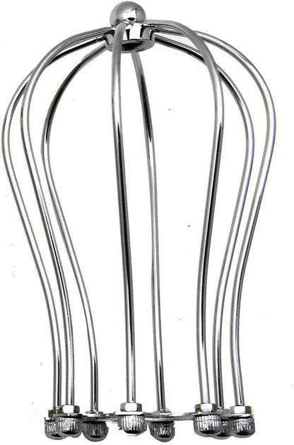 Balloon Wire Cage Lamp Shade – Easy Fit, 11 Colours - Chrome, Shade Only, Single