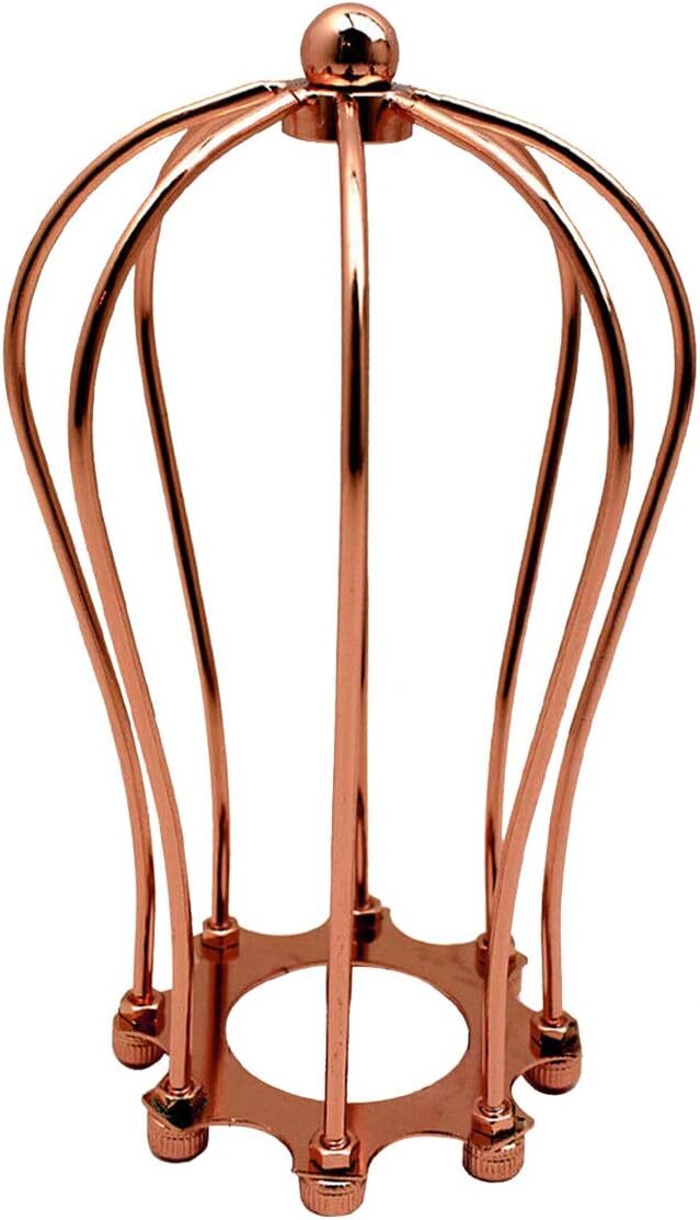 Balloon Wire Cage Lamp Shade – Easy Fit, 11 Colours - Rose Gold, Shade Only, Single