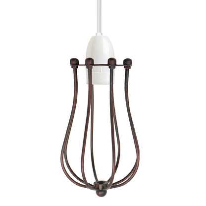 Balloon Wire Cage Lamp Shade – Easy Fit, 11 Colours - Rustic Red, Shade Only, Single