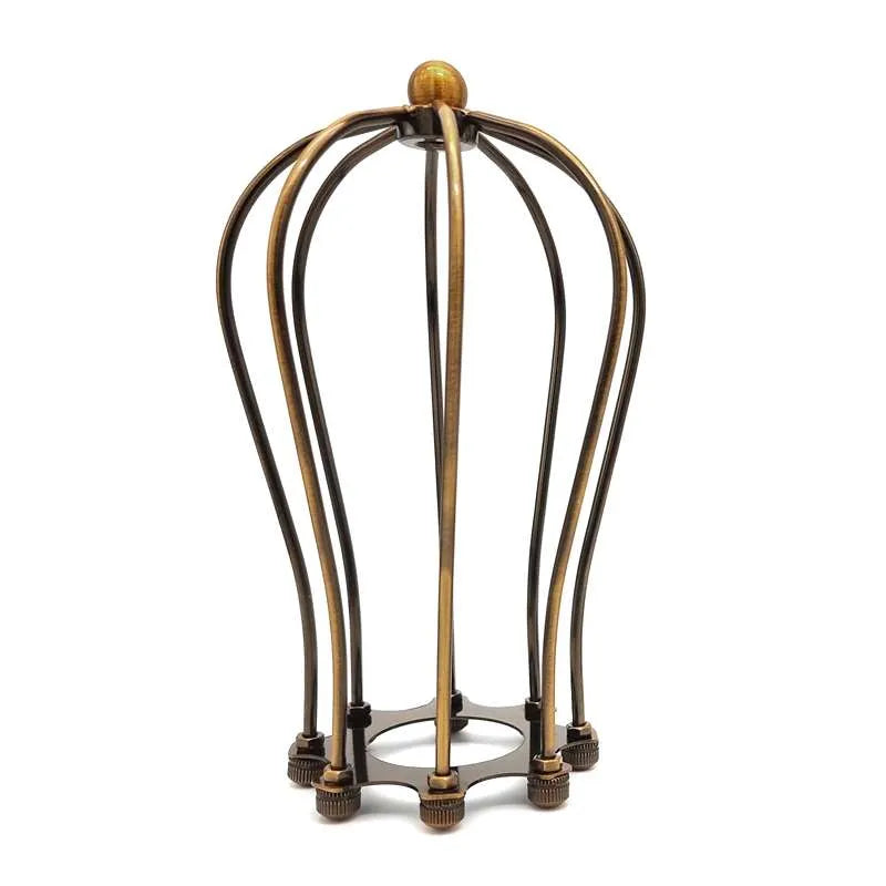 Balloon Wire Cage Lamp Shade – Easy Fit, 11 Colours - Yellow Brass, Shade Only, Single