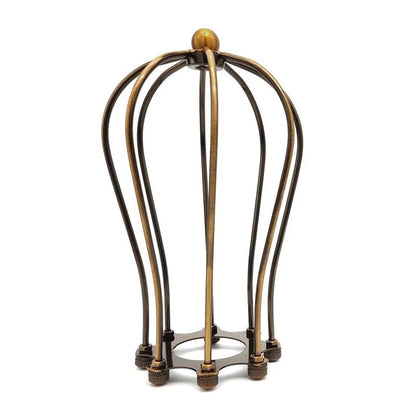 Balloon Wire Cage Lamp Shade – Easy Fit, 11 Colours - Yellow Brass, Shade Only, Single
