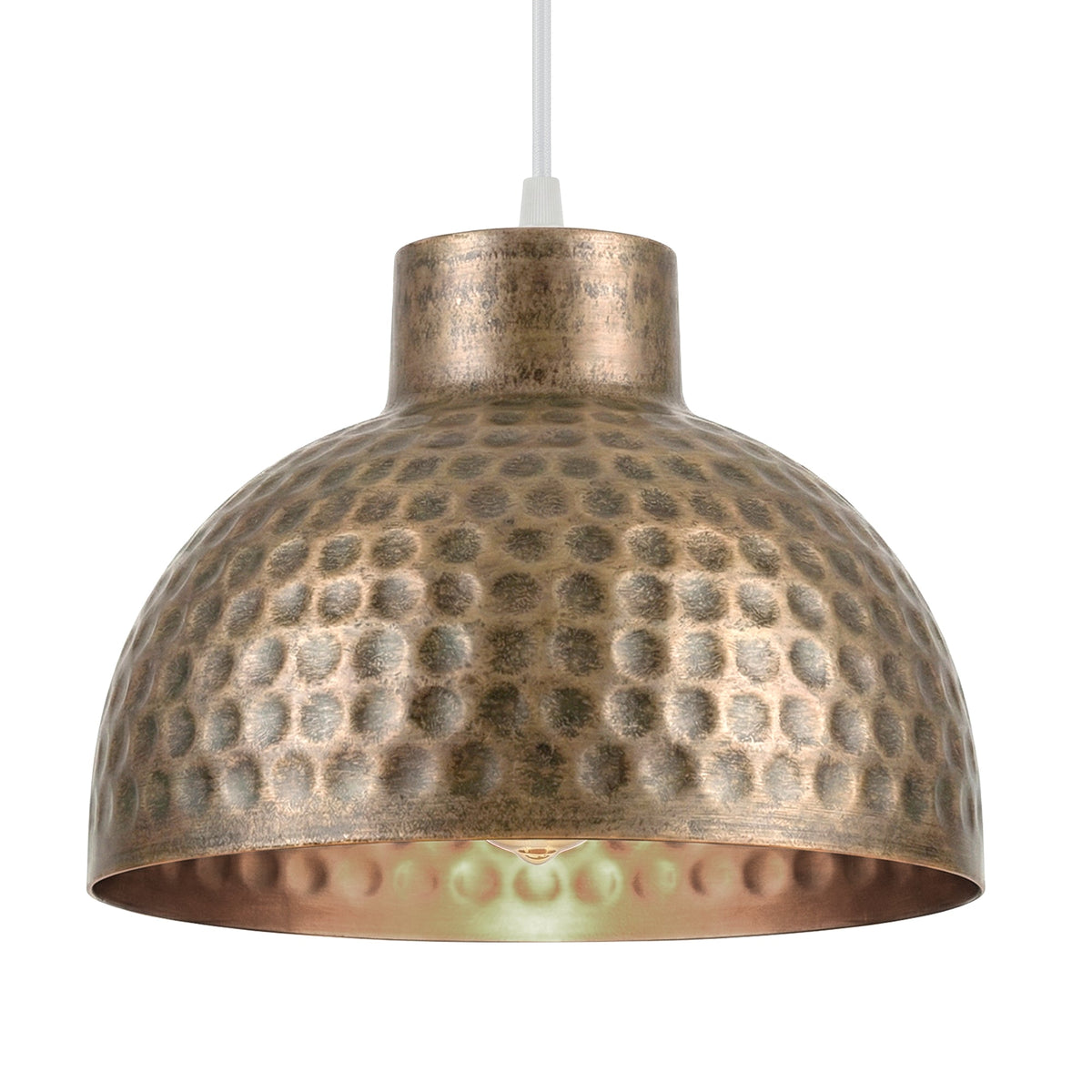 Hammered Dome Lamp Shade 26 cm – Antique Brass - photo 3
