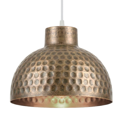 Hammered Dome Lamp Shade 26 cm – Antique Brass - photo 3