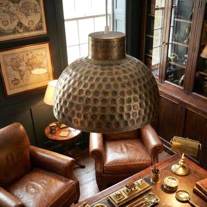 Hammered Dome Lamp Shade 26 cm – Antique Brass - photo 7
