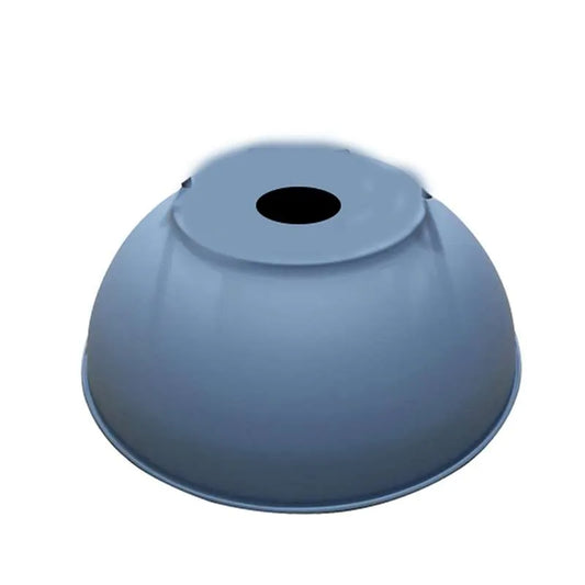 Round Dome Lamp Shade 41 cm – Easy Fit, 4 Colours - Grey, 41 cm with Reducer Ring, Single
