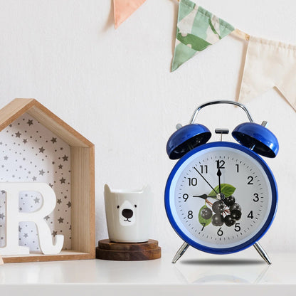 Twin Bell Alarm Clock – Loud Bell, Blue with Berry Dial - photo 4