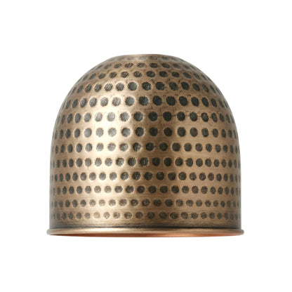 Dimpled Dome Lamp Shade 12 cm – Antique Brass - photo 9