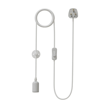 Plug-In Pendant Light Kit – White, E27, On/Off Switch - photo 3