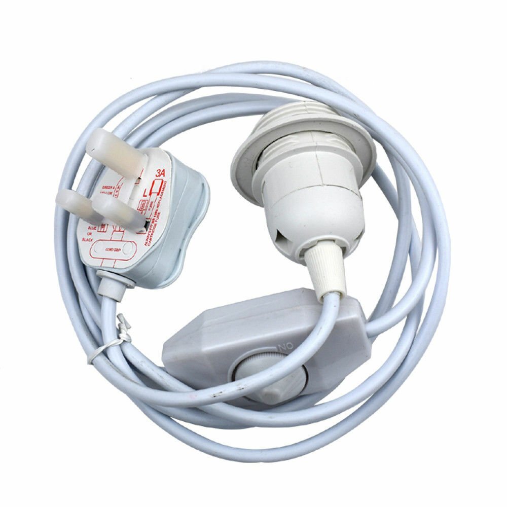 Plug-In Pendant Light Kit – White, E27, On/Off Switch - photo 4