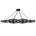 6 Light Wagon Wheel Chandelier – Black, 30 cm Wheels, E27