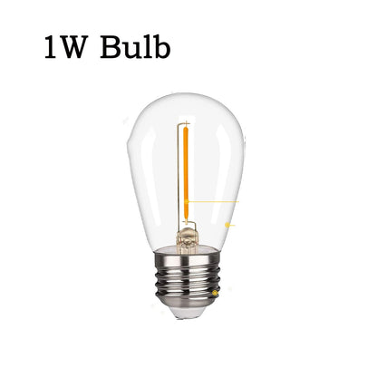 S14 Shatterproof LED Bulb E27 1W for Outdoor String Lights