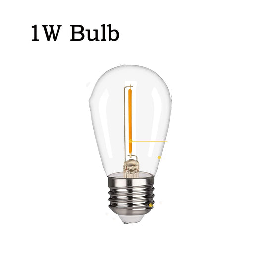 S14 Shatterproof LED Bulb E27 1W for Outdoor String Lights