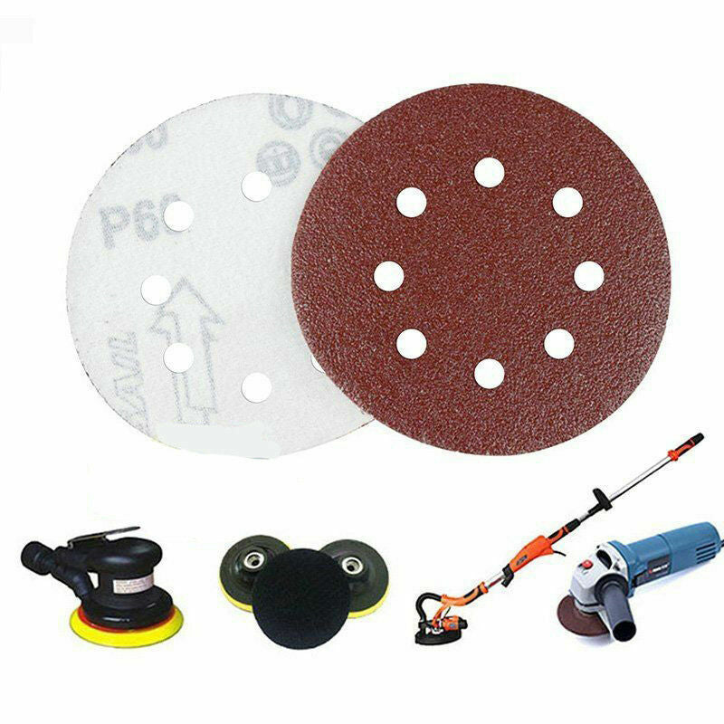 Hook & Loop Sanding Discs 125 mm, 8 Hole – P60 to P400, 1 to 100 Discs - photo 4