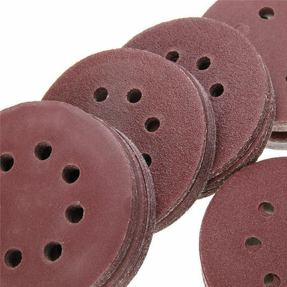Hook & Loop Sanding Discs 125 mm, 8 Hole – P60 to P400, 1 to 100 Discs - photo 6