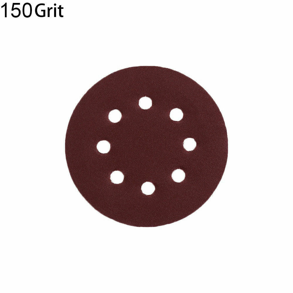 Hook & Loop Sanding Discs 125 mm, 8 Hole – P60 to P400, 1 to 100 Discs - P150, 50 Discs