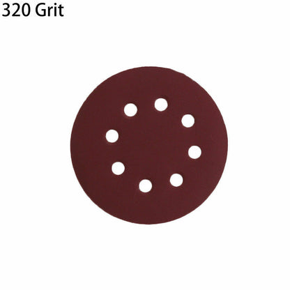Hook & Loop Sanding Discs 125 mm, 8 Hole – P60 to P400, 1 to 100 Discs - P320, 10 Discs