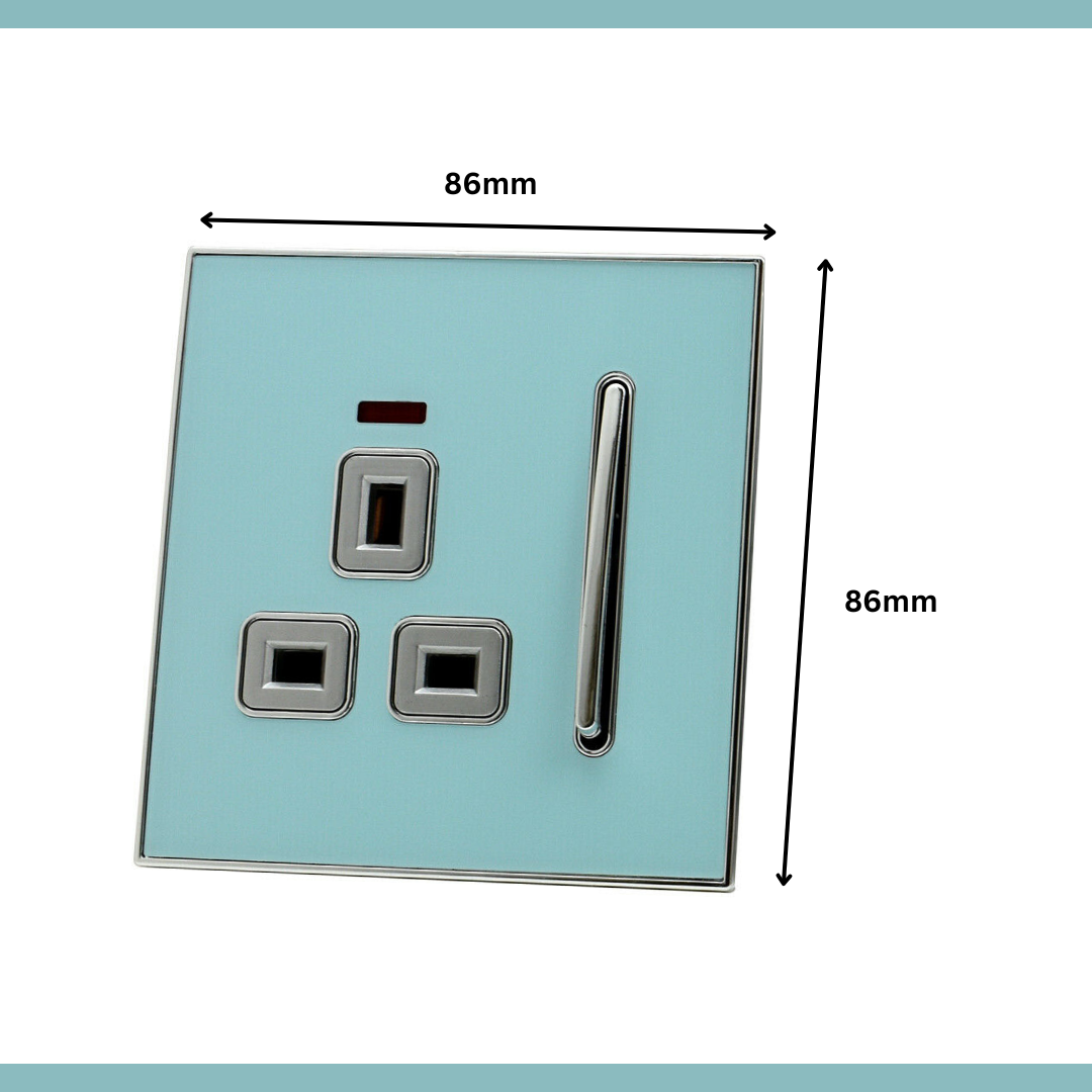 Screwless 13A Plug Socket with Satin Gold Insert – Blue or Gold Glossy - photo 8