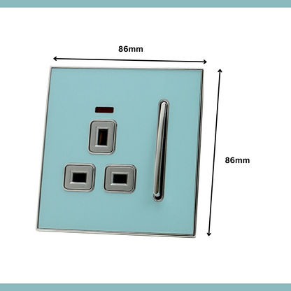 Screwless 13A Plug Socket with Satin Gold Insert – Blue or Gold Glossy - photo 8